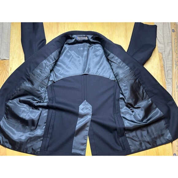 Brooks Brothers Golden Fleece 40S Blue 100% Wool Sport Coat Blazer (flaw) - Picture 6 of 14